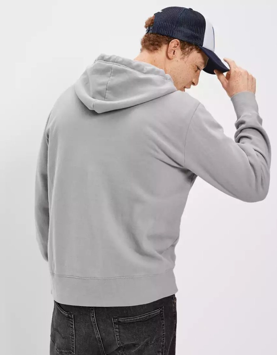 Sweat à Capuche American Eagle AE Super Soft Icon Graphique Grise Clair Homme | TDD-59037967